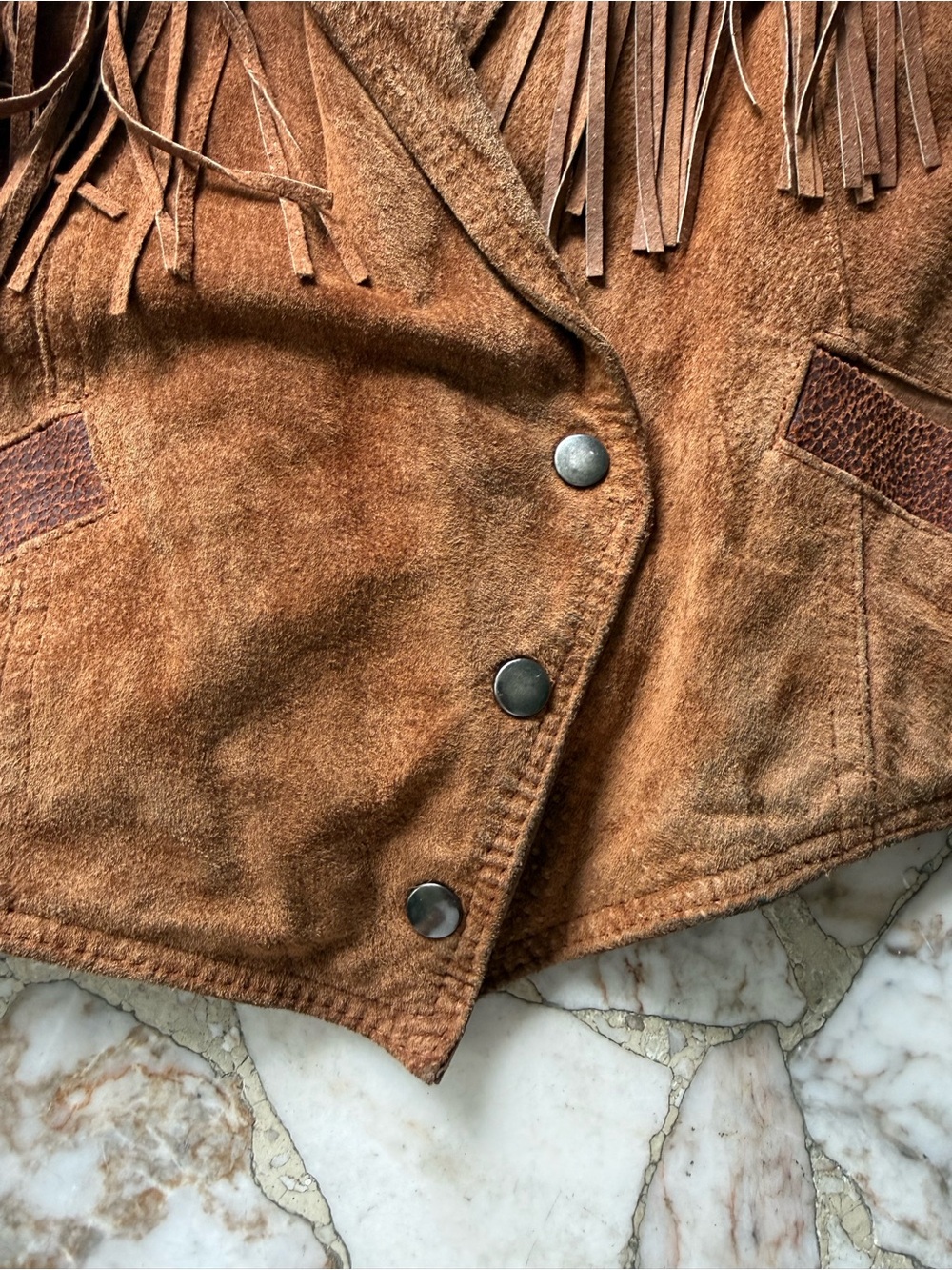 Vintage Leather Fringe Jacket - Women’s Medium - Picture 3 of 8